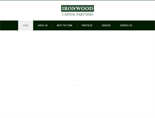 Tablet Screenshot of ironwoodcapitalpartners.com